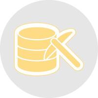 Data Mining Glyph Multicolor Sticker Icon vector