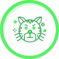 Angry Green mix Icon vector