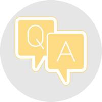 Question And Answer Glyph Multicolor Sticker Icon vector