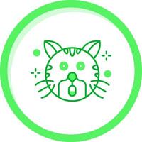Surprised Green mix Icon vector