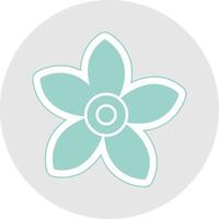 Alpine Forget Me Not Glyph Multicolor Sticker Icon vector