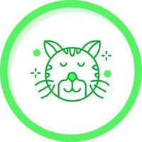 Relieved Green mix Icon vector