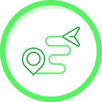 Route Green mix Icon vector