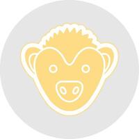 Hedgehog Glyph Multicolor Sticker Icon vector