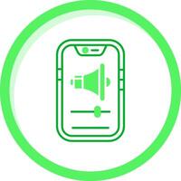 Volume control Green mix Icon vector