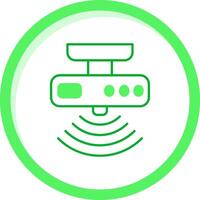 Motion sensor Green mix Icon vector