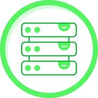 Database Green mix Icon vector