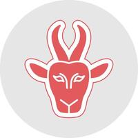 Gazelle Glyph Multicolor Sticker Icon vector