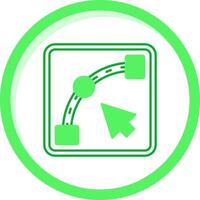 Curve Green mix Icon vector