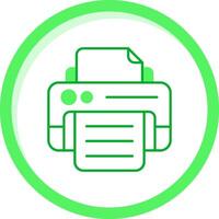 Print Green mix Icon vector