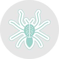 Spider Glyph Multicolor Sticker Icon vector