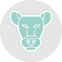 Llama Glyph Multicolor Sticker Icon vector