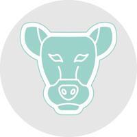 Llama Glyph Multicolor Sticker Icon vector