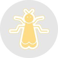 Insect Glyph Multicolor Sticker Icon vector