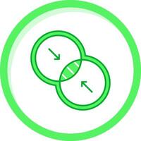 Combine Green mix Icon vector