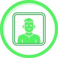 Portrait Green mix Icon vector