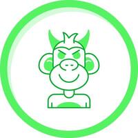 Demon Green mix Icon vector