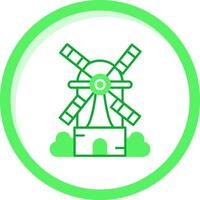 molino verde mezcla icono vector