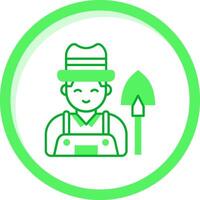 Farmer Green mix Icon vector