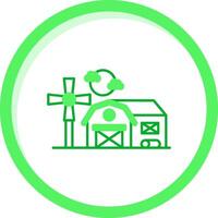 Barn Green mix Icon vector