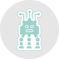 Robotics Glyph Multicolor Sticker Icon vector