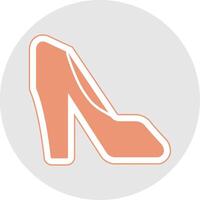 High Heels Glyph Multicolor Sticker Icon vector