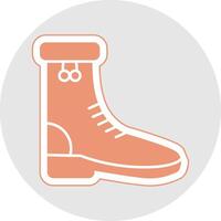 Rain Boots Glyph Multicolor Sticker Icon vector