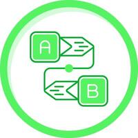 Diagram Green mix Icon vector