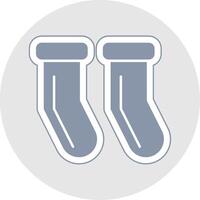 Socks Glyph Multicolor Sticker Icon vector