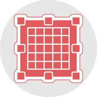 Grid Glyph Multicolor Sticker Icon vector