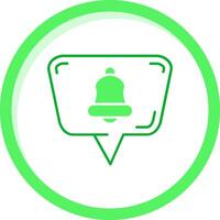 campana verde mezcla icono vector