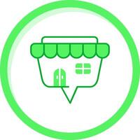 Shop Green mix Icon vector
