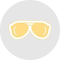 Sun Glasses Glyph Multicolor Sticker Icon vector