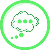 Cloud Green mix Icon vector