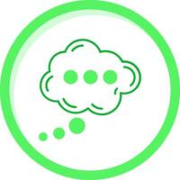 Cloud Green mix Icon vector