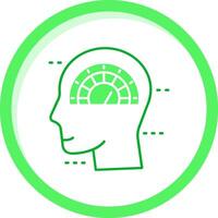 psicología verde mezcla icono vector