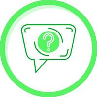 Question Green mix Icon vector