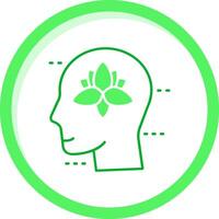 Meditation Green mix Icon vector