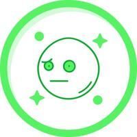 Confused Green mix Icon vector