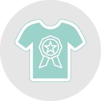 T Shirt Glyph Multicolor Sticker Icon vector