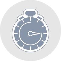 Stopwatch Glyph Multicolor Sticker Icon vector