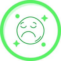 Sad Green mix Icon vector