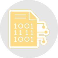 Encryption Data Glyph Multicolor Sticker Icon vector