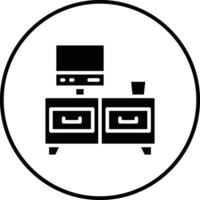 TV Table Vector Icon