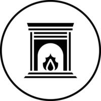 icono de vector de chimenea