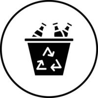 el plastico reciclar vector icono