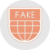 Fake News Glyph Multicolor Sticker Icon vector