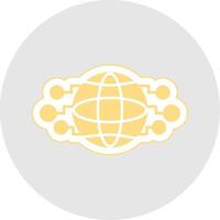 World Glyph Multicolor Sticker Icon vector