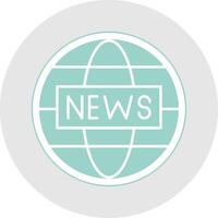 News Report Glyph Multicolor Sticker Icon vector