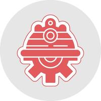 Engineer Glyph Multicolor Sticker Icon vector